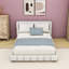 Lit plateforme tapissier avec 2 coussins-393165507-393165506