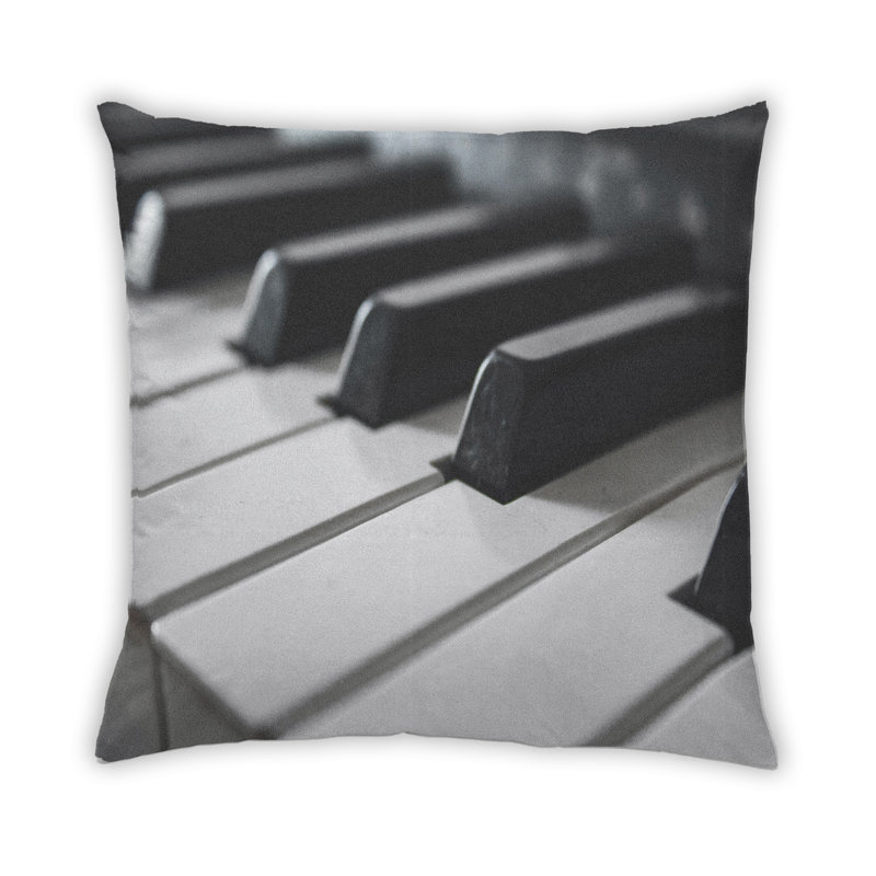 Coussin Music Piano, Microsuède