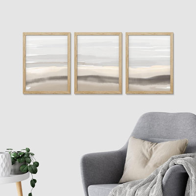 Smoke Effect " Gray Paint Strokes " 3 - Pieces