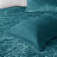 Literie en velours bleu sarcelle pour grand lit / grand lit, coussin décoratif, housse de couette luxueuse lavable à la machine pour lit double / grand lit, dessus, oreiller inclus,-116011173-116011177