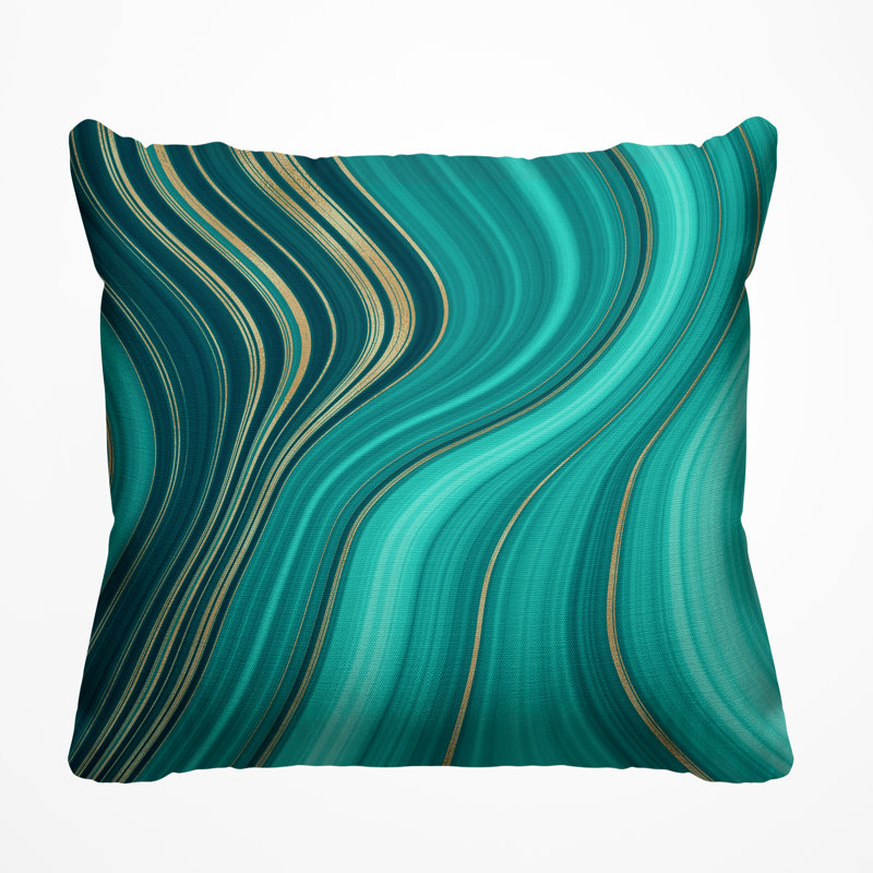 Housse et insert de coussin extérieur d'extérieur, Émeraude, L 19 po x H 19 po