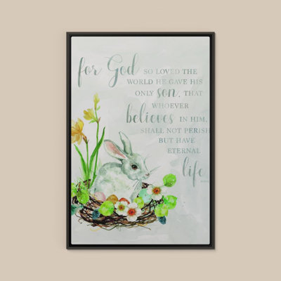 For God Believes by Carol Robinson - Graphic Art on Canvas