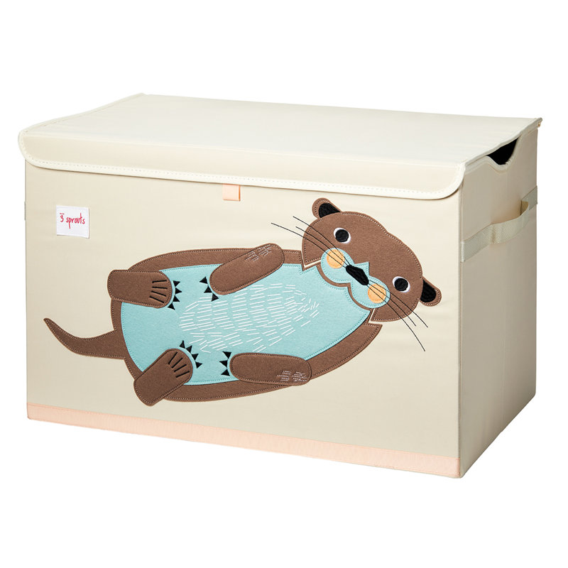 3 Sprouts  - Toy Chest Storage Box for Kids Playroom, Otter