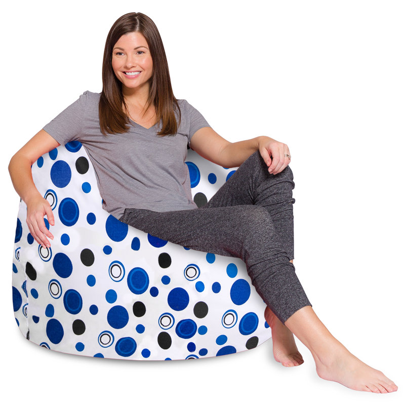 Bean Bag Chair for Kids, Teens, and Adults - Filled with Soft Beads, Includes Removable and Machine Washable Cover - Multiple Colors, Sizes and Fabrics including Soft Nylon & Canvas with Patterns