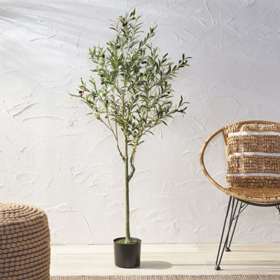 Realistic 150CM Artificial Olive Tree for Interior Decoration, Bringing the Beauty of Nature Indoors with Lifelike Appearance and Easy Maintenance.