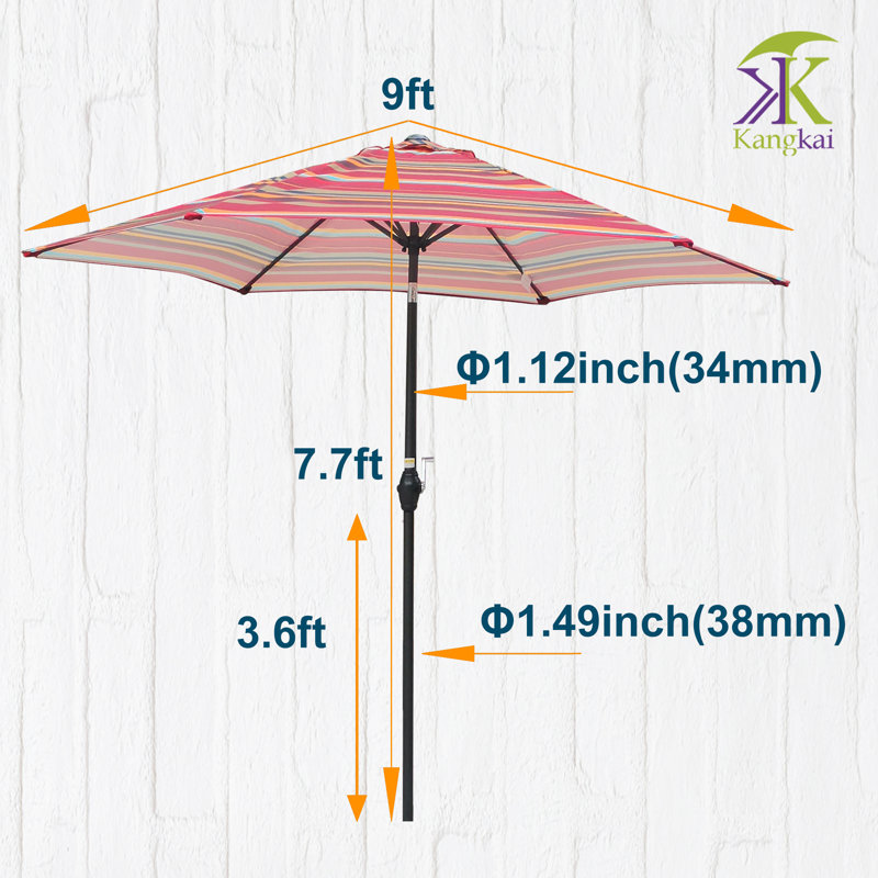 Parasol de marché 108 po Platten