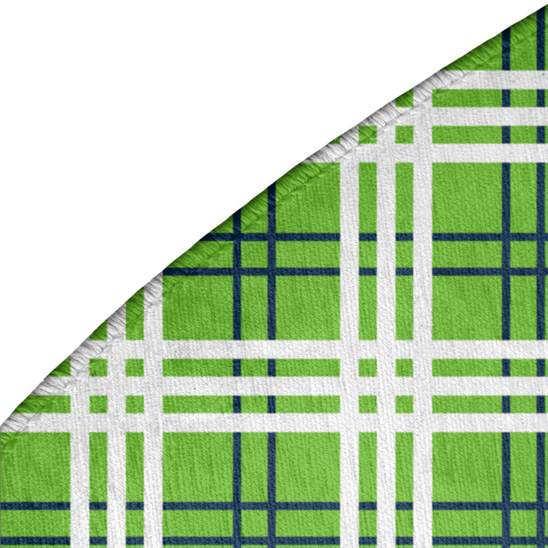 Plaid Indoor Rug, Round 5'