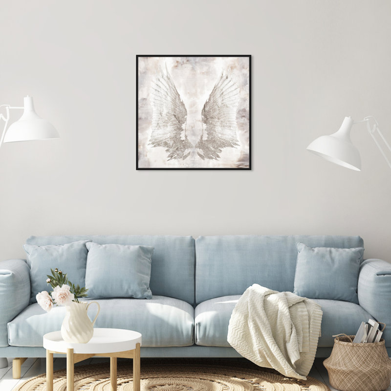 «My Wings Chie» par Oliver Gal - reproduction d'art sur toile, H 40 po x l 40 po, Noir
