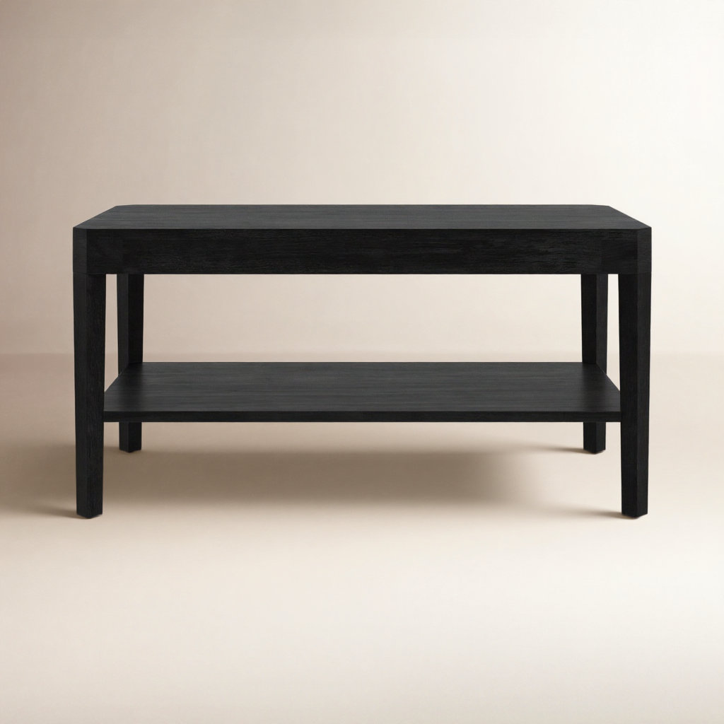 Ardentown Solid Wood Single Coffee Table, Black