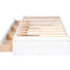 3 lits simples avec structure en bois massif - blanc pour une chambre à coucher moderne