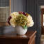 Hydrangeas Arranged in Round Stone Pot