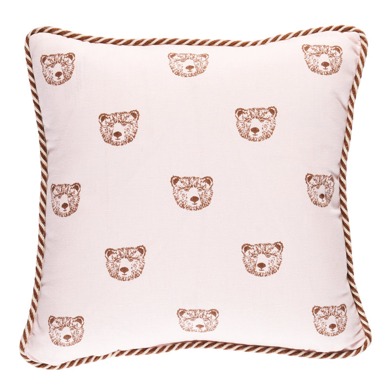Coussin Schumacher x Marie-Chantal, Rosé, H 14 po x l 14 po