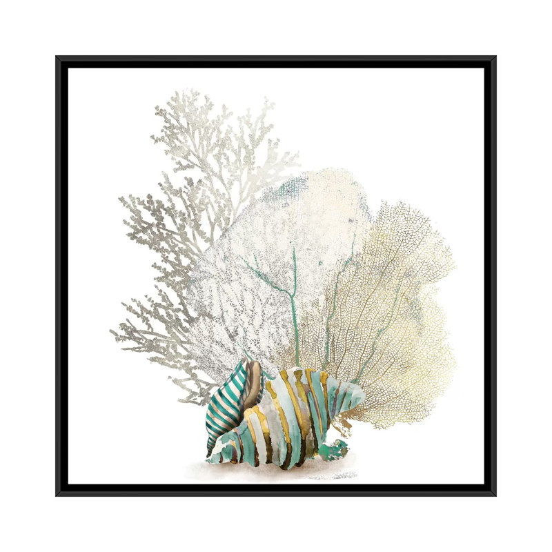 Coral II par Aimee Wilson - Estampe numérique sur toile tendue avec châssis, H 18 po x l 18 po x P 1,5 po