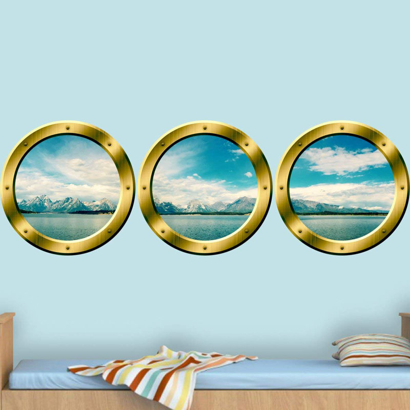 Landscape & Nature Wall Decal, Gold, 20" H x 20" W