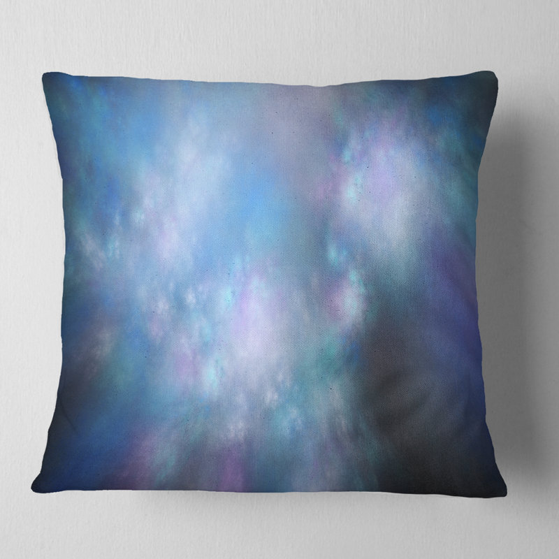 Perfect Starry Sky - Abstract Printed Pillow, 18" x 18", Throw Pillow, Light Blue