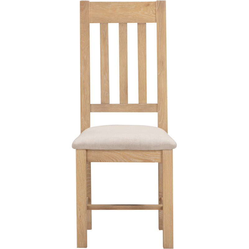 Windsor 50.5cm H Fabric Upholstered Slat Back Side Chair, Brown