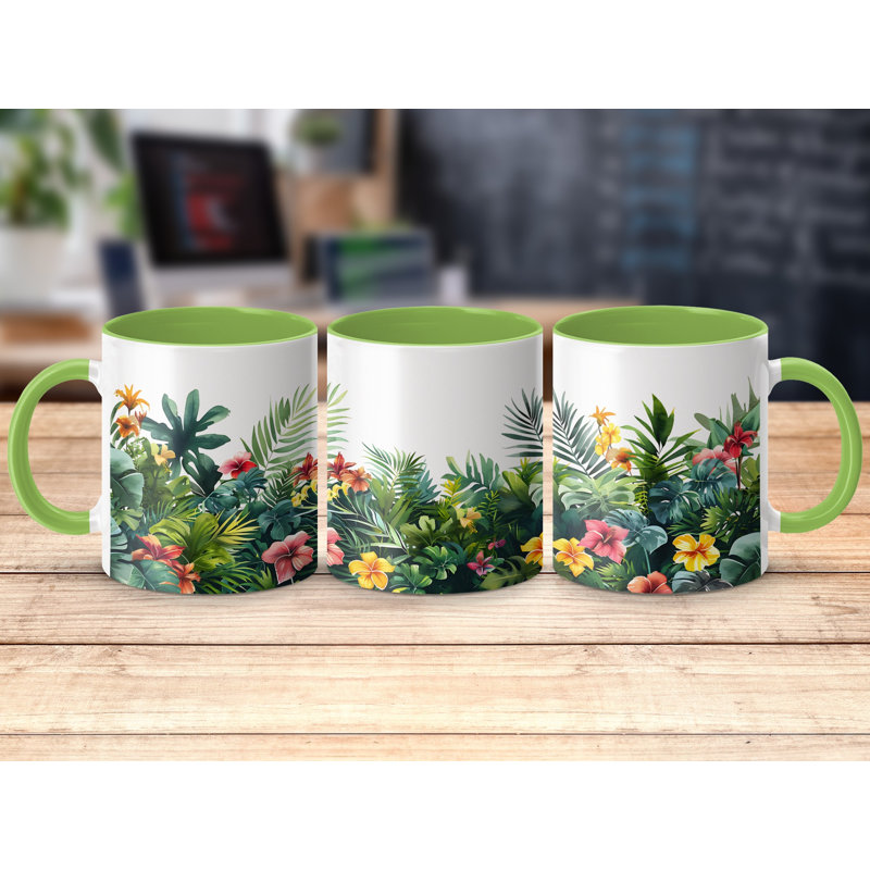 Ceramic Coffee Mug, Light Green