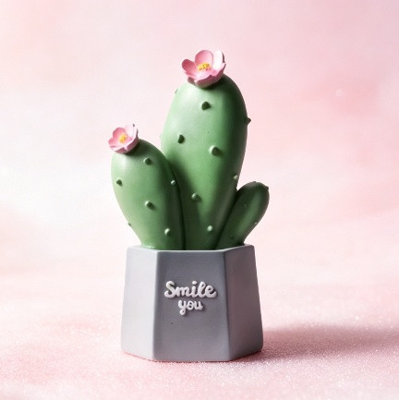 Artificial Cactus Figurine