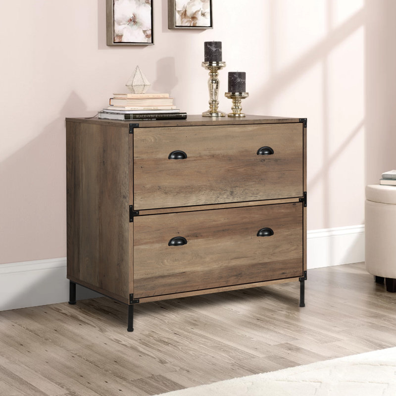 Wycombe 31'' Wide 2 -Drawer File Cabinet, Rustic Oak