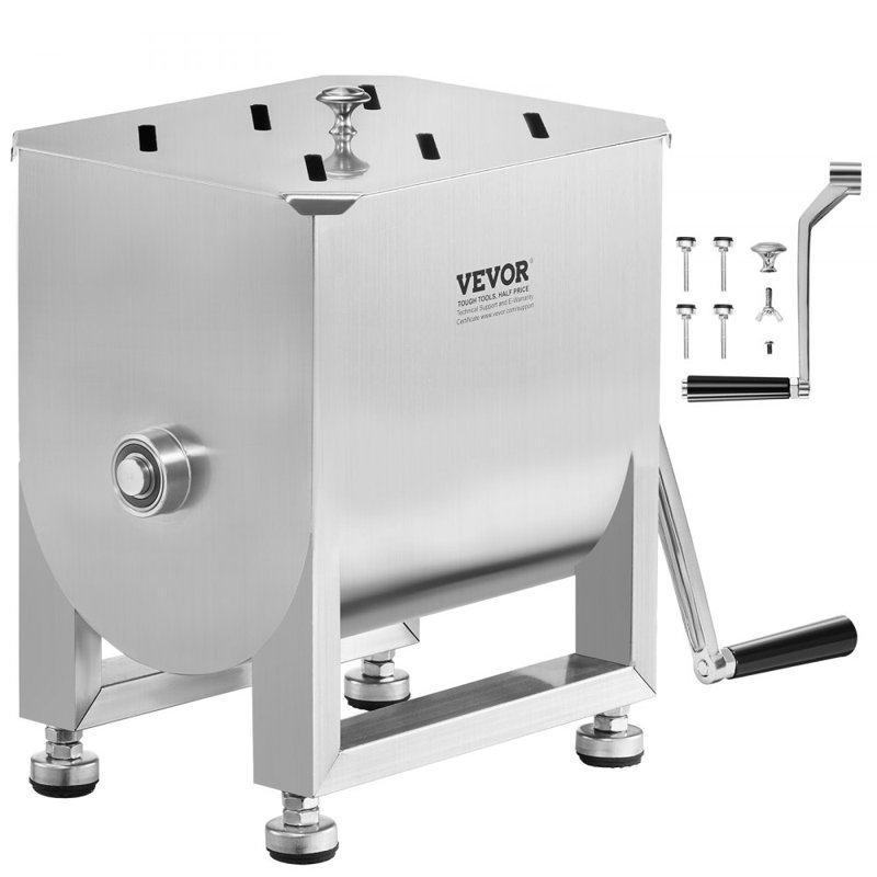 Mélangeur de viande manuel avec réservoir fixe, H 16,14 po x l 18,11 po