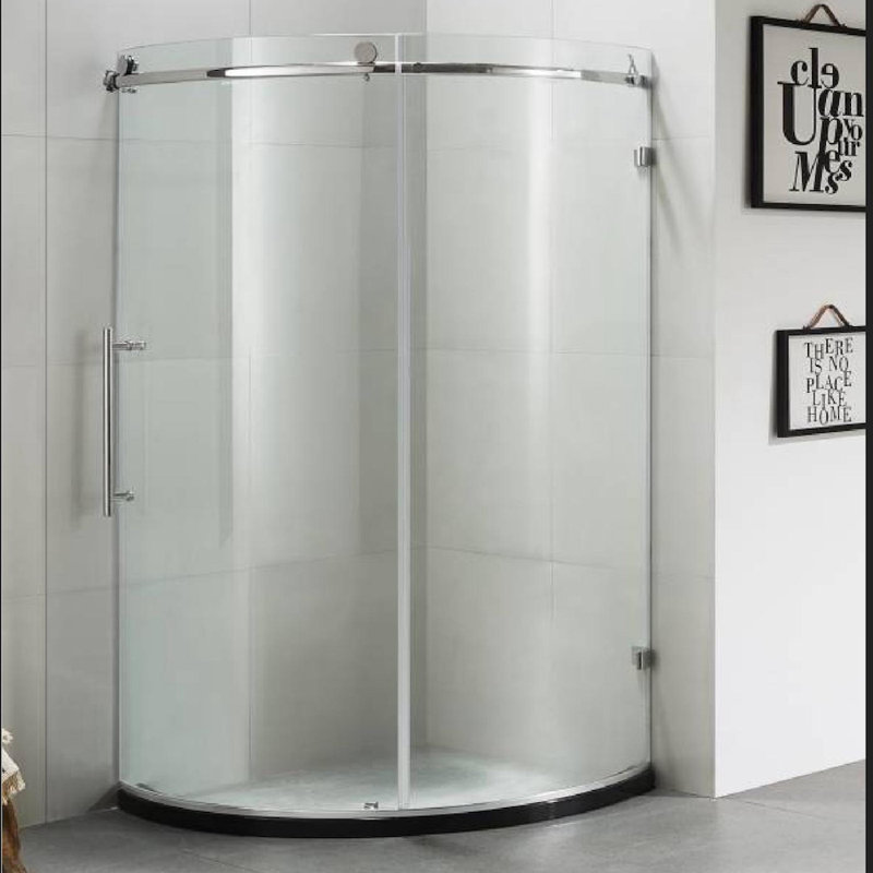 40'' W x 79'' H Frameless Sliding Clear Glass Shower Door with Chrome Finish