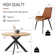 Judye 46.4" Round Table Metal Legs Dining Table Set with 4 Modern Chairs