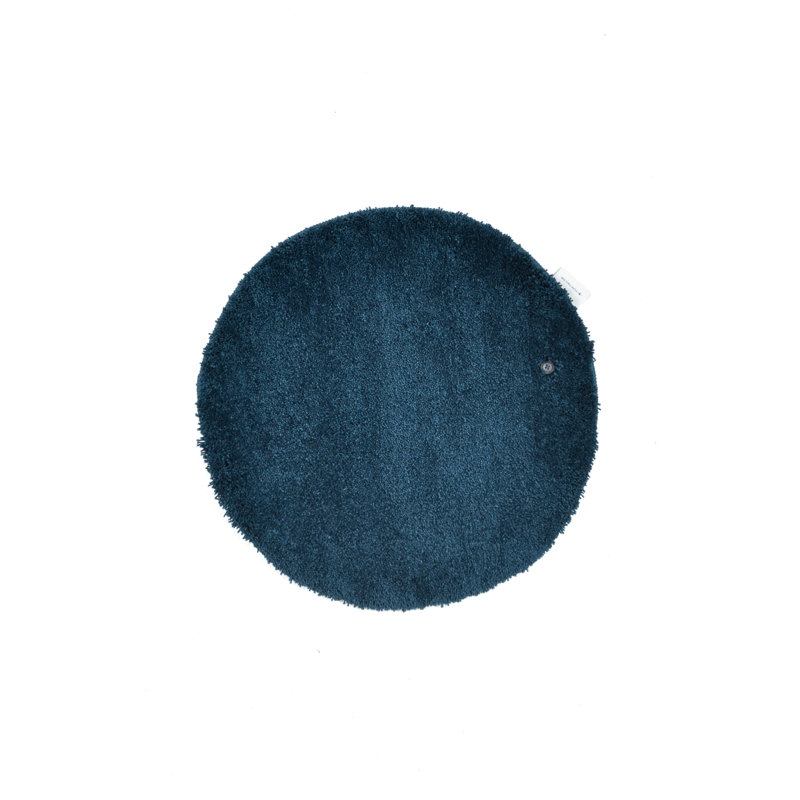 Circle Bath Rug, Petrol, 90cm