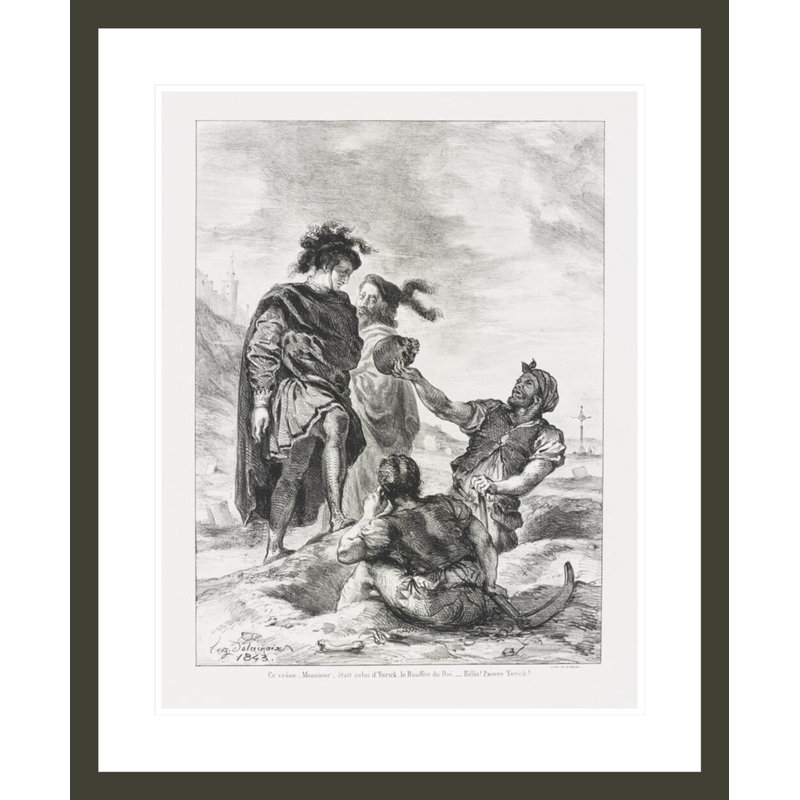 Hamlet et Horatio devant les fossoyeurs (Act. V. Sc. I), H 28,54 po x l 23,5 po