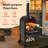 Iron Freestanding Wood-Fired Pizza Oven in Black