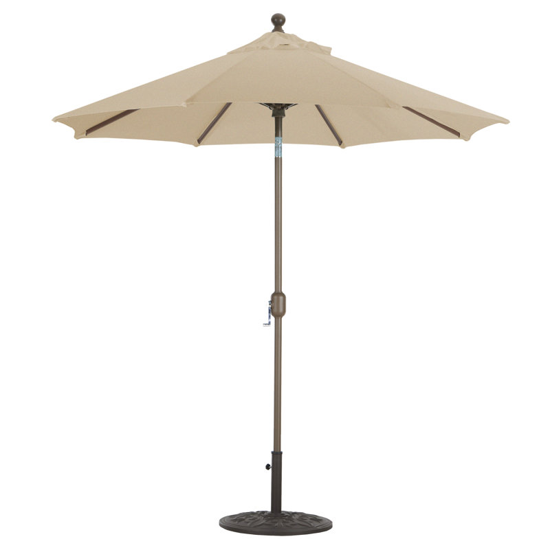 Parasol de marché de 7,5 pi Nadasha, Bronze antique, Toile Sunbrella® beige chiné