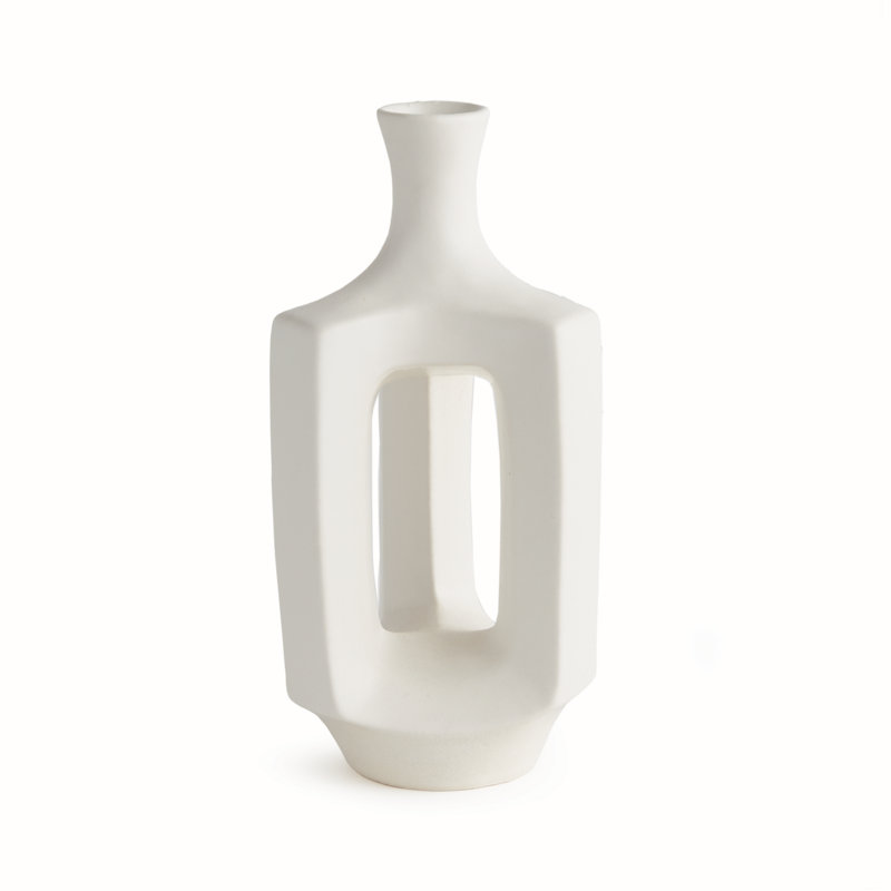 Sonya Handmade Clay Table Vase, 10.75" H x 5.25" W x 5" D