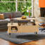 Table basse à plateau relevable en bois avec compartiment caché et grande tablette de rangement, table de salle à manger pour le bureau-1439131350