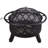 Heisey 30" Outdoor Round Wood Burning Fire Pit with Steel Base