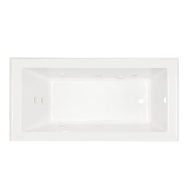 Signature Hardware 60" x 32" Sitka Acrylic Alcove Whirlpool Tub  Left Drain