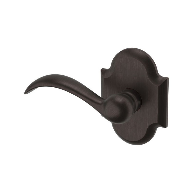 Beavertail Single Dummy Door Lever with R030 Rose, Left Handing, Distressed Oil Rubbed Bronze