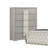 Contemporary Style French Dovetail Drawer Chest 1Pc Two Tone Design Center Metal Glides Wooden Panels White Wash And Stone Gray Finish Bedroom Furniture