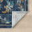 Madrid Blue/Gray/Gold Floral Traditional Indoor Performance Area Rug-1574827543