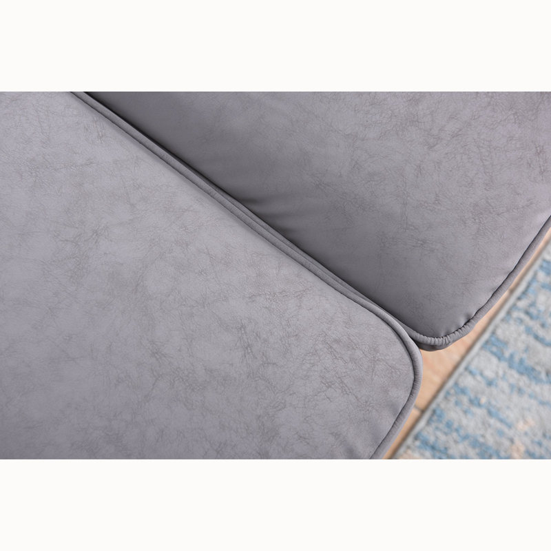 Abrielle Sofa, PU Leather, Grey