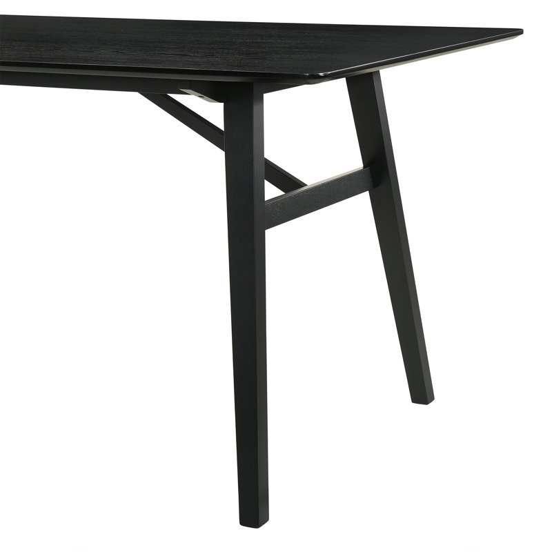 Jorjeta 6 - Person Four Leg Dining Set, Black, Black/Gray, Black