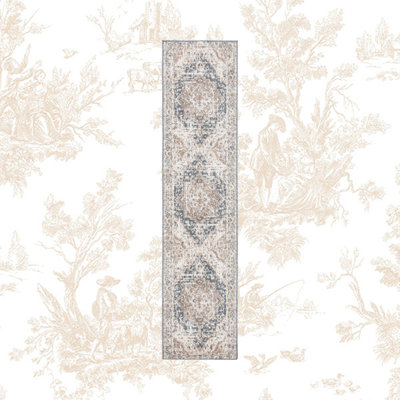 Tapis oriental beige / gris Gyle