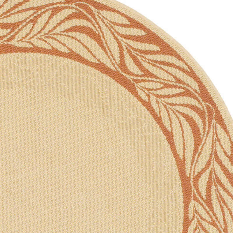 Herefordshire Performance Floral Indoor/Outdoor Area Rug, Round 6'7"