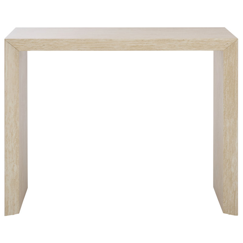 Woodrow Console Table, Faux Travertine