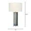 Viper Etched Glass Table Lamp, Truffle