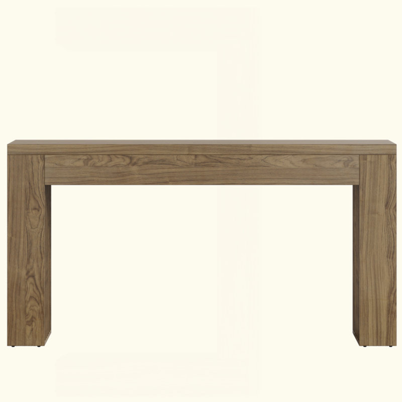 59" Rustic Farmhouse Console Table with Vertical Slat Design - Sofa/Entryway Table for Hallway/Living Room Small Spaces