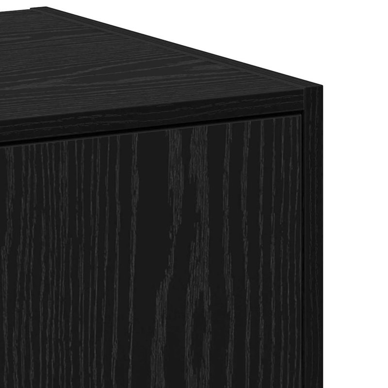 Apothecary Cabinet Black Oak Engineered Wood, 77.7cm H x 40cm W x 41cm D