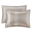 Ensemble d'édredon très grand en chenille taupe 7 pièces Ava-1923947182