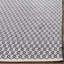Tapis ivoire / bleu marine en coton tissé à plat à la main Bester-24598036