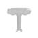 35.4" Tall White Rectangular Vitreous China Pedestal Bathroom Sink with Overflow