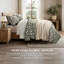 Ensemble de courtepointe réversible 100% coton, couvre-lit léger avec taies d'oreiller certifiées OEKO-TEX, literie de ferme botanique intemporelle pour toutes les saisons-126302433-126302435