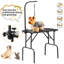 60.2 in. H x 32 in. W x 19.5 in. D Plastic Adjustable and Foldable Dog Folding grooming table-72065900